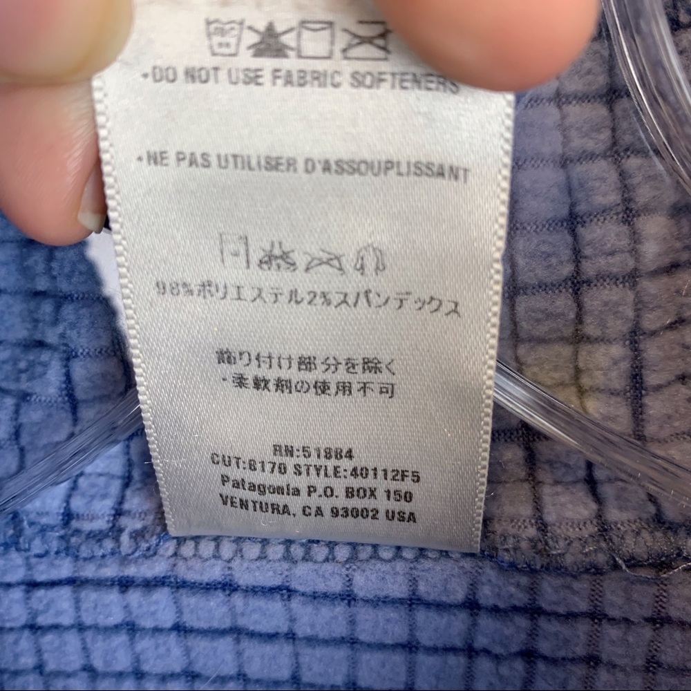 SOLD Patagonia Vintage 1/2 Zip Regulator Jacket Waffle Knit Large Womens Blue - Picture 6 of 10